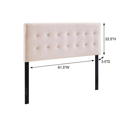 Biscuit Tufted Queen Headboard in Performance Velvet with Plush Design
