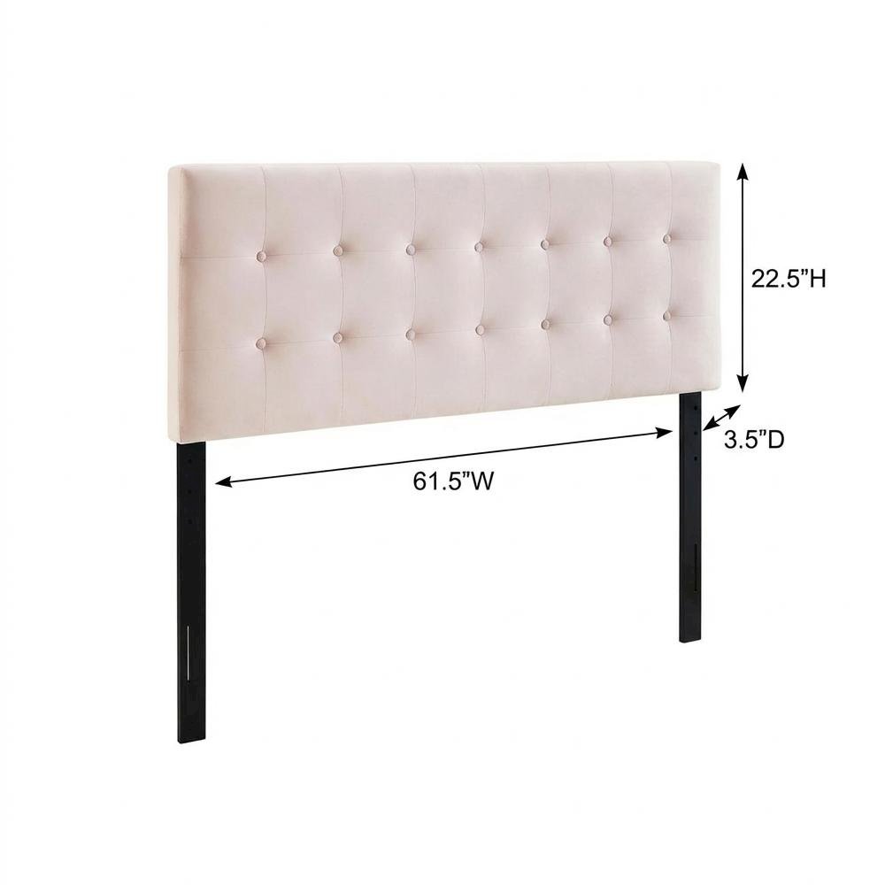 Biscuit Tufted Queen Headboard in Performance Velvet with Plush Design