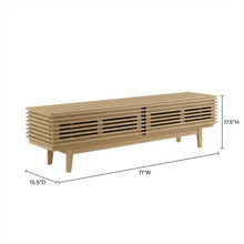 Brown wood TV stand with sleek design and sturdy construction