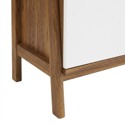 Wooden Bookcase in Finish with Sturdy Shelving