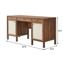 Wood Grain Office Desk with Spacious Surface and Modern Design