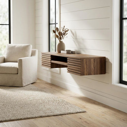 Wall Mount Wood Office Desk in Modern Design for Computer Workstations