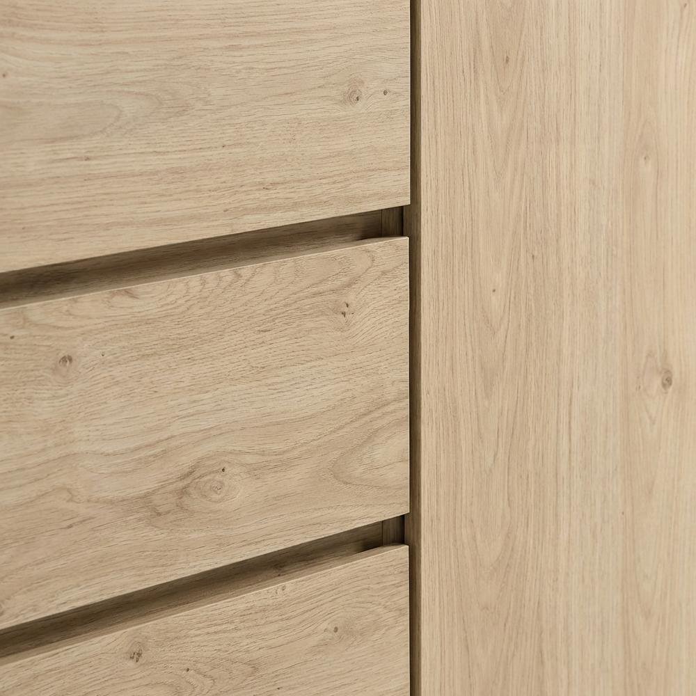 Rustic Rounded Sideboard Storage Cabinet With Spacious Interior, Durable Design