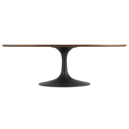 Oval wood coffee table with set of two, sleek design, modern style