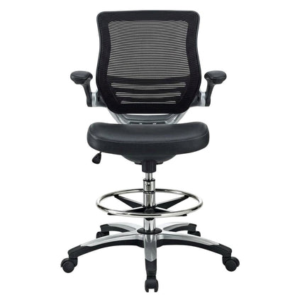Plastic Drafting Chair with Armrest and Adjustable Height for Office Use