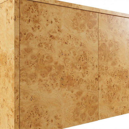 Burl Wood Sideboard with Spacious Storage and Elegant Finish