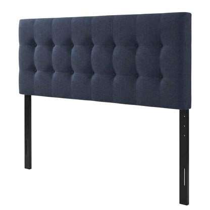 Fabric-Upholstered King Headboard, Wall Mount Padded Panel King Size Only, Navy