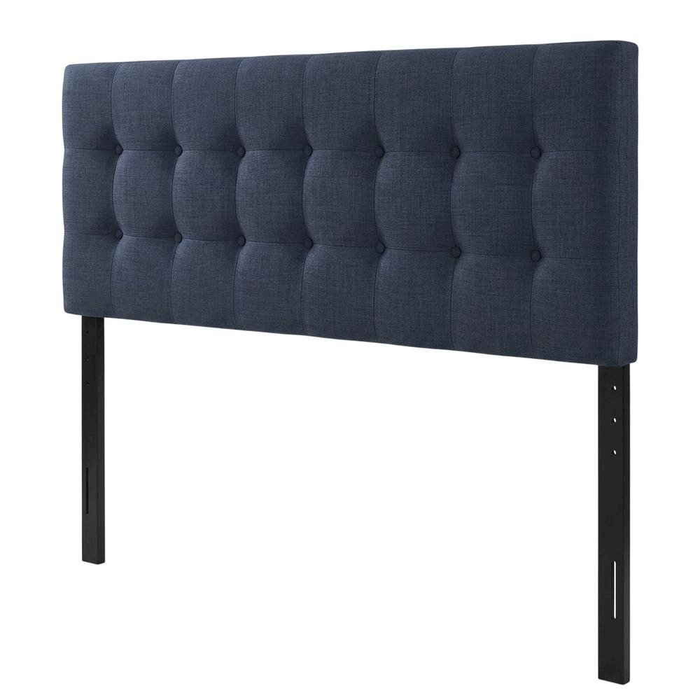 Fabric-Upholstered King Headboard, Wall Mount Padded Panel King Size Only, Navy