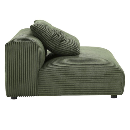 Solace 3-Piece Modular Corduroy Upholstered Sectional Sofa