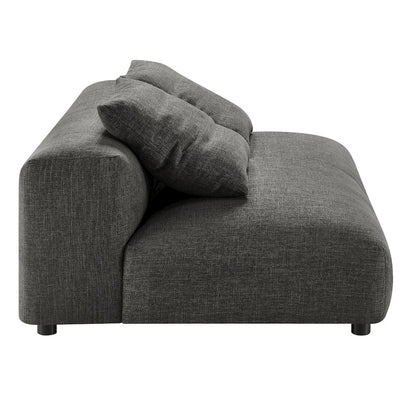 Solace 4-Piece Modular Upholstered Fabric Sectional Sofa With Ottoman