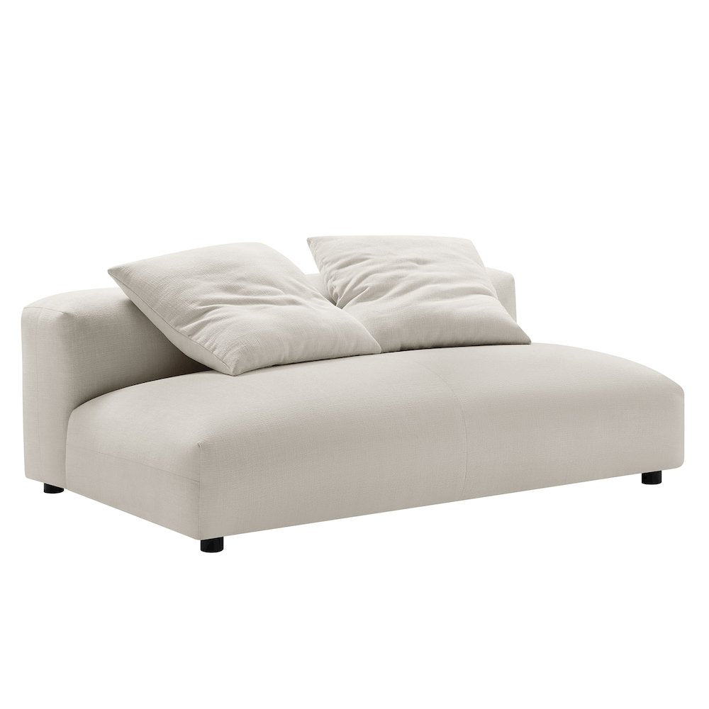 Solace 4-Piece Modular Upholstered Fabric Sectional Sofa With Ottoman