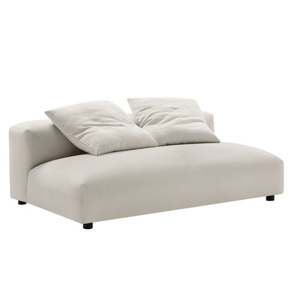 Solace 4-Piece Modular Upholstered Fabric Sectional Sofa With Ottoman