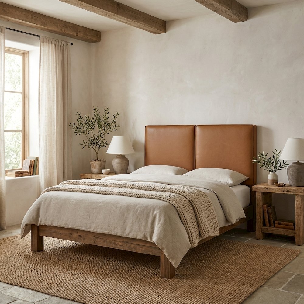 Vegan Leather Twin Headboard with Padded Design and Durable Frame