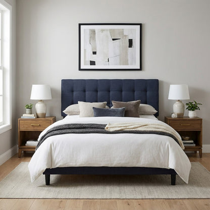 Upholstered Full Fabric Headboard with Soft Padding and Sturdy Frame