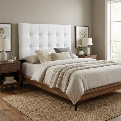 Biscuit Tufted Performance Velvet Twin Headboard with Plush Upholstery