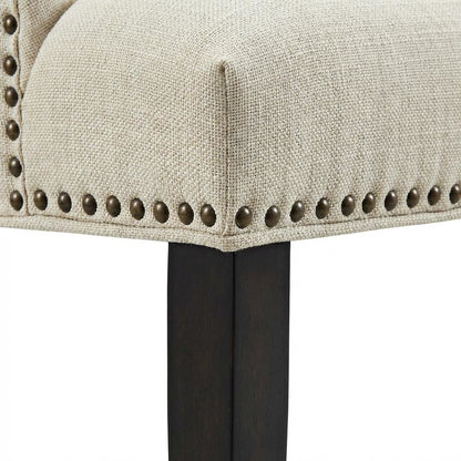 Fabric dining chair with armrests and comfortable backrest for dining rooms