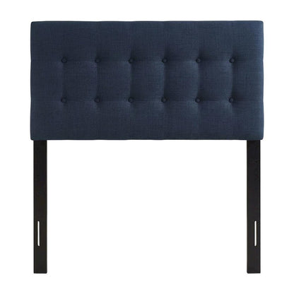 Upholstered Twin Fabric Headboard with Soft Padding and Classic Design