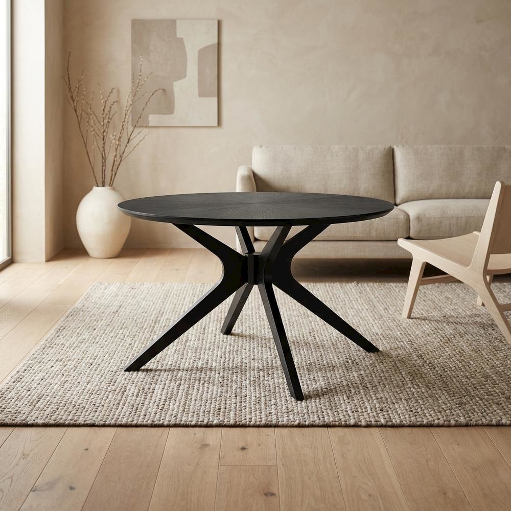 Round Wooden Coffee Table with Modern Design and Durable Build