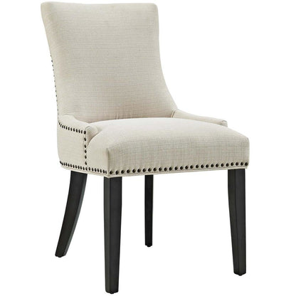 Fabric dining chair with armrests and comfortable backrest for dining rooms