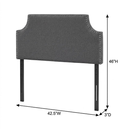 Upholstered Fabric Twin Headboard with Padded Design and Sturdy Frame