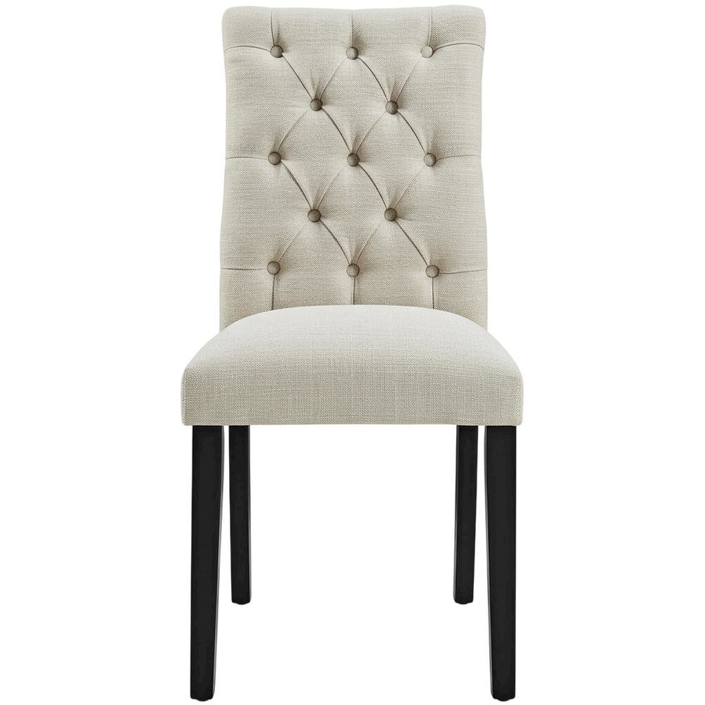 Fabric dining chair with plush backrest and comfortable seat