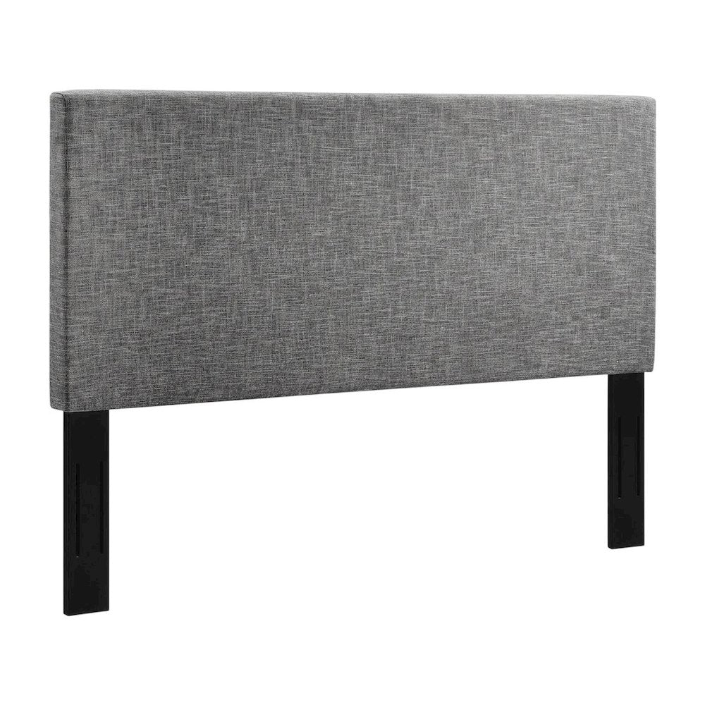 Upholstered Linen Fabric Full Queen Headboard with Padded Design