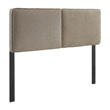 Boucle Fabric King Headboard in Soft Neutral, Padded Upholstery, Durable Frame