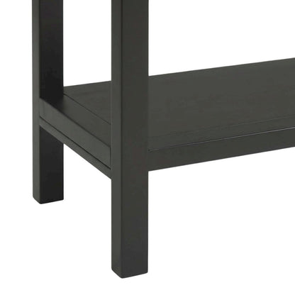 Black engineered wood bookshelf with arched top and spacious shelves