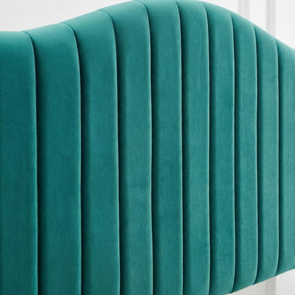 Channel Tufted Performance Velvet King Headboard, Plush Upholstery