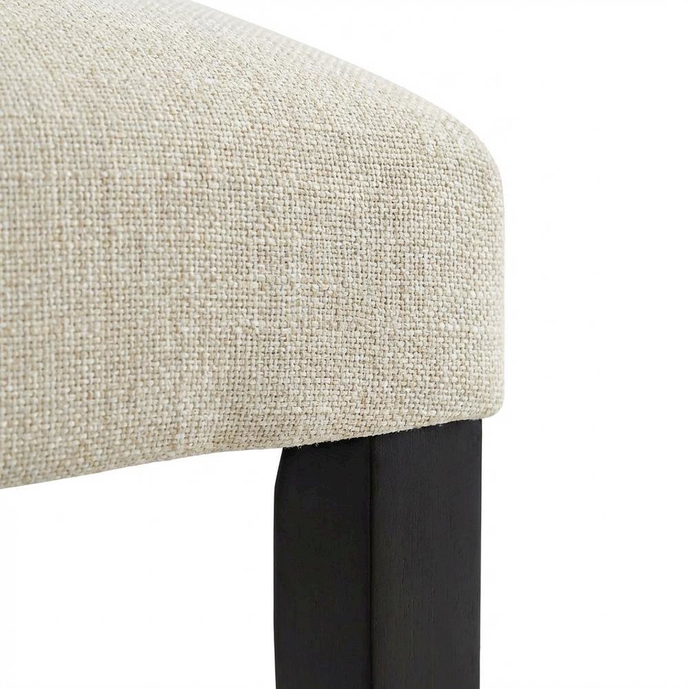 Fabric dining chair with plush backrest and comfortable seat