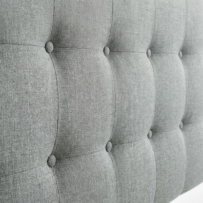 Upholstered Fabric Queen Headboard with Padded Design and Durable Frame