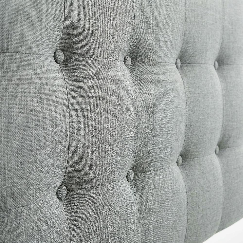Upholstered Fabric Queen Headboard with Padded Design and Durable Frame