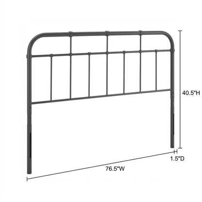 Metal King Headboard with Sturdy Frame and Sleek Minimalist Design