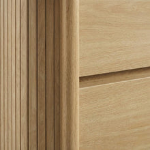 Nightstand with Modern Design and Compact Storage in Brown Finish