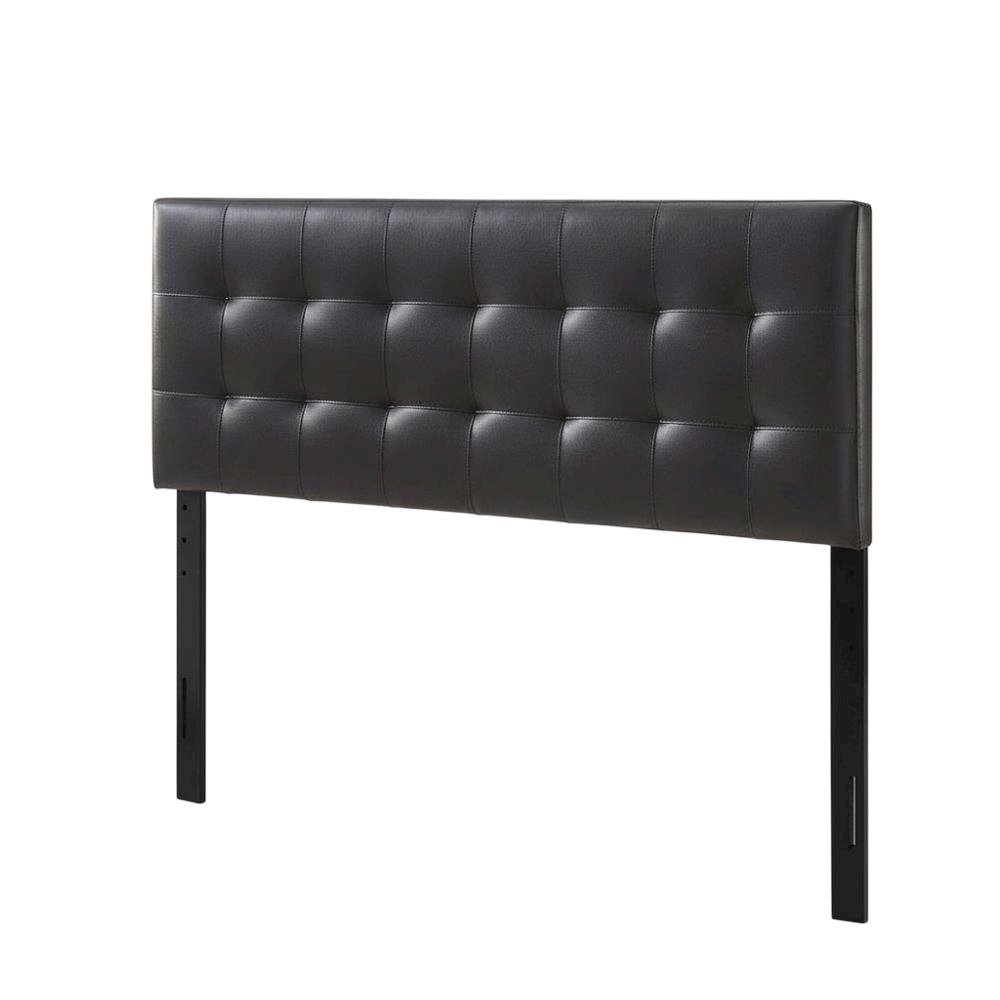 Upholstered Vinyl Queen Headboard with Padded Design and Durable Finish