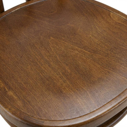 Wood Dining Side Chair with Padded Backrest and Compact Design