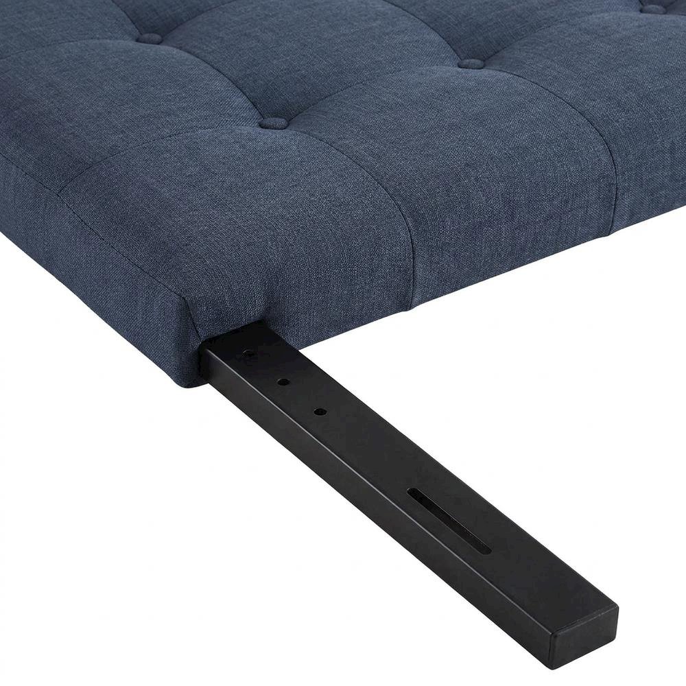 Fabric-Upholstered King Headboard, Wall Mount Padded Panel King Size Only, Navy