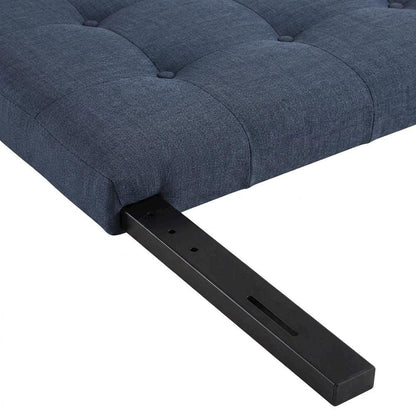 Fabric-Upholstered King Headboard, Wall Mount Padded Panel King Size Only, Navy