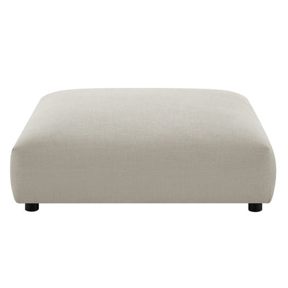 Solace Modular Upholstered Fabric Armless Loveseat and Ottoman Set