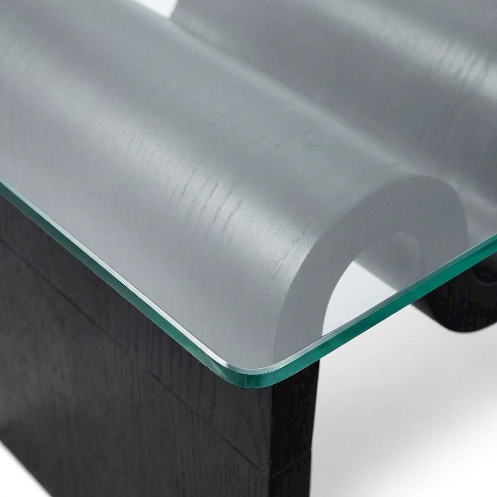 Rectangular Glass Top Coffee Table with Modern Design for Living Room