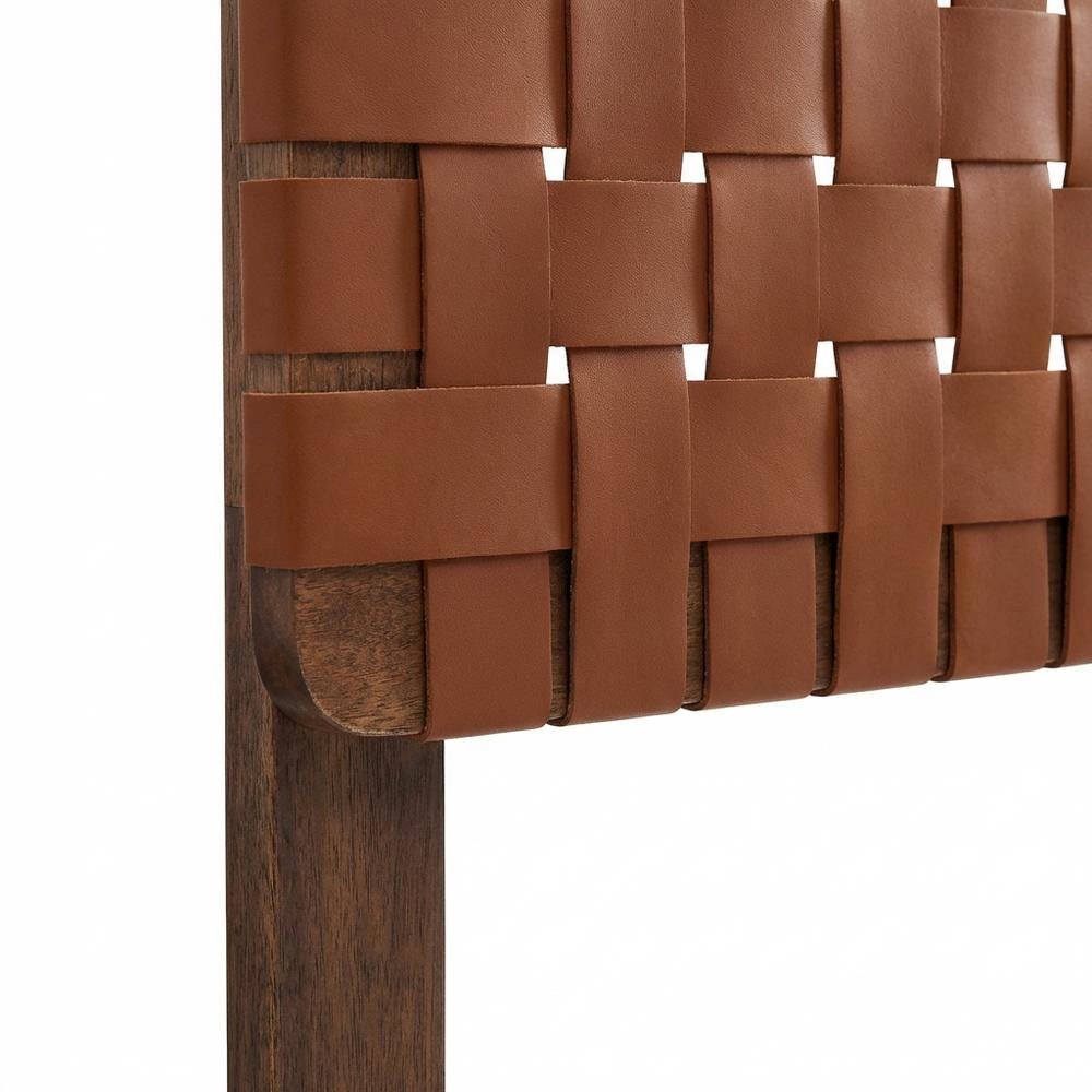 Vegan Leather Twin Headboard withDesign and Durable Frame