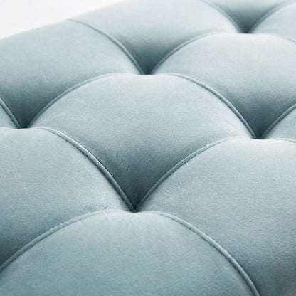 Biscuit Tufted Full Headboard in Performance Velvet with Elegant Design