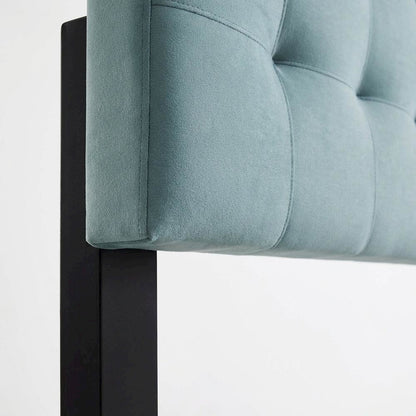 Biscuit Tufted Full Headboard in Performance Velvet with Elegant Design