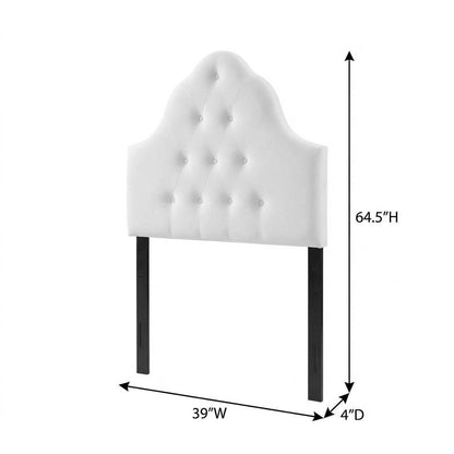 Diamond Tufted Velvet Twin Headboard with Elegant Upholstery and Durable Frame