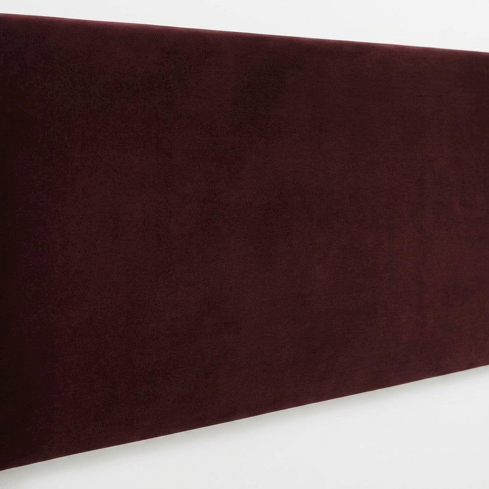Performance Velvet Padded Headboard, Full Size Upholstered Bed Frame, Mulberry