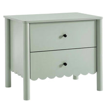 Nightstand with 2 Drawers in Elegant Finish for Bedroom Storage