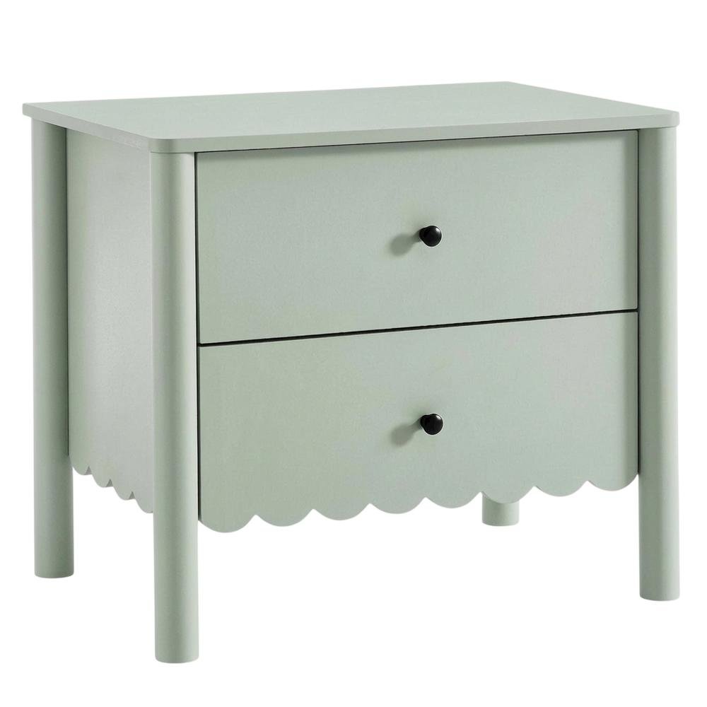 Nightstand with 2 Drawers in Elegant Finish for Bedroom Storage