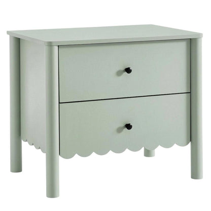 Nightstand with 2 Drawers in Elegant Finish for Bedroom Storage