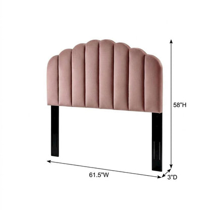 Pink Performance Velvet Headboard with Plush Upholstery and Elegant Design