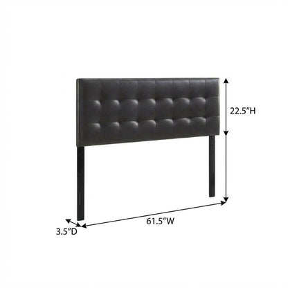 Upholstered Vinyl Queen Headboard with Padded Design and Durable Finish